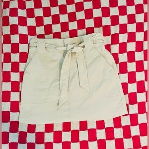 Anne Taylor LOFT Whipped Buttercream Beige Utility Skirt - Size 4
